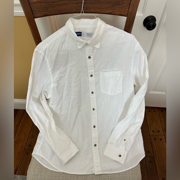 OLD NAVY EVERYDAY SHIRT Mens Long Sleeve White Size XL Regular Fit - Picture 1 of 3